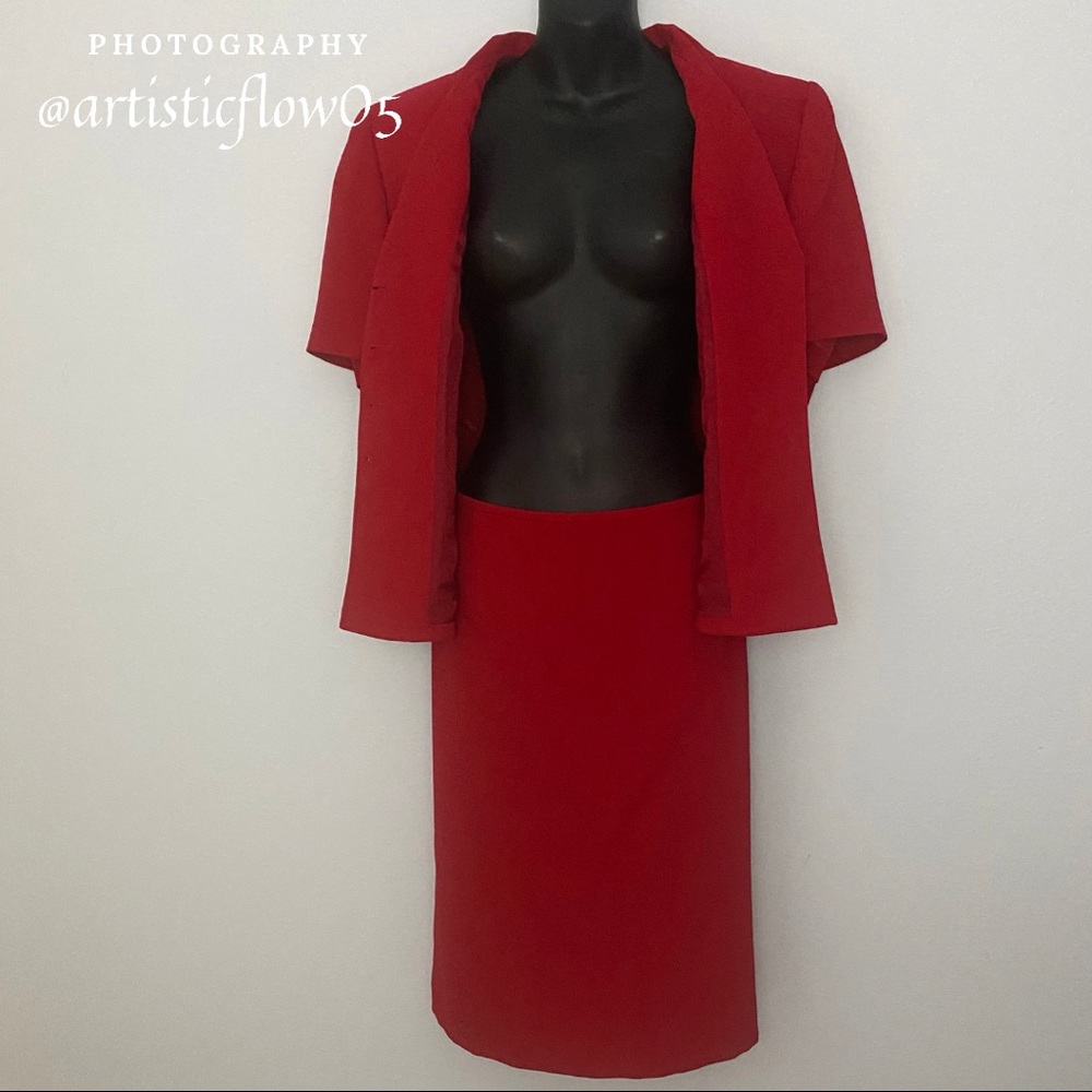 NEW! Vintage! Stresa Red 2 Piece Suit - Picture 4 of 7